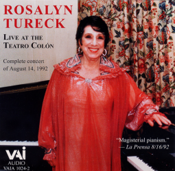 Rosalyn Tureck: Live at the Teatro Colon, 1992 (CD)