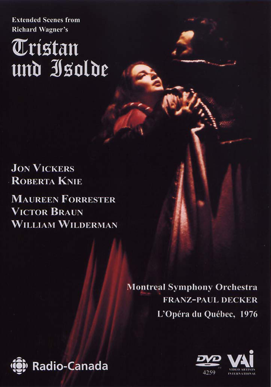 TRISTAN UND ISOLDE Scenes: Vickers, Knie (1976) (DVD): VAIMUSIC.COM