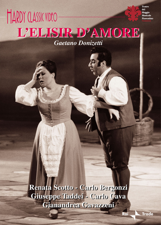 L'ELISIR D’AMORE Scotto, Bergonzi, Taddei, Cava (1967) (DVD)